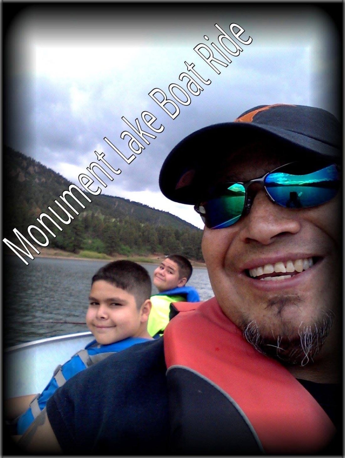 Monument Lake boat ride with the boys
