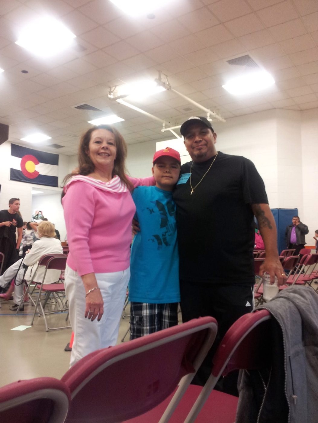 Family at an event