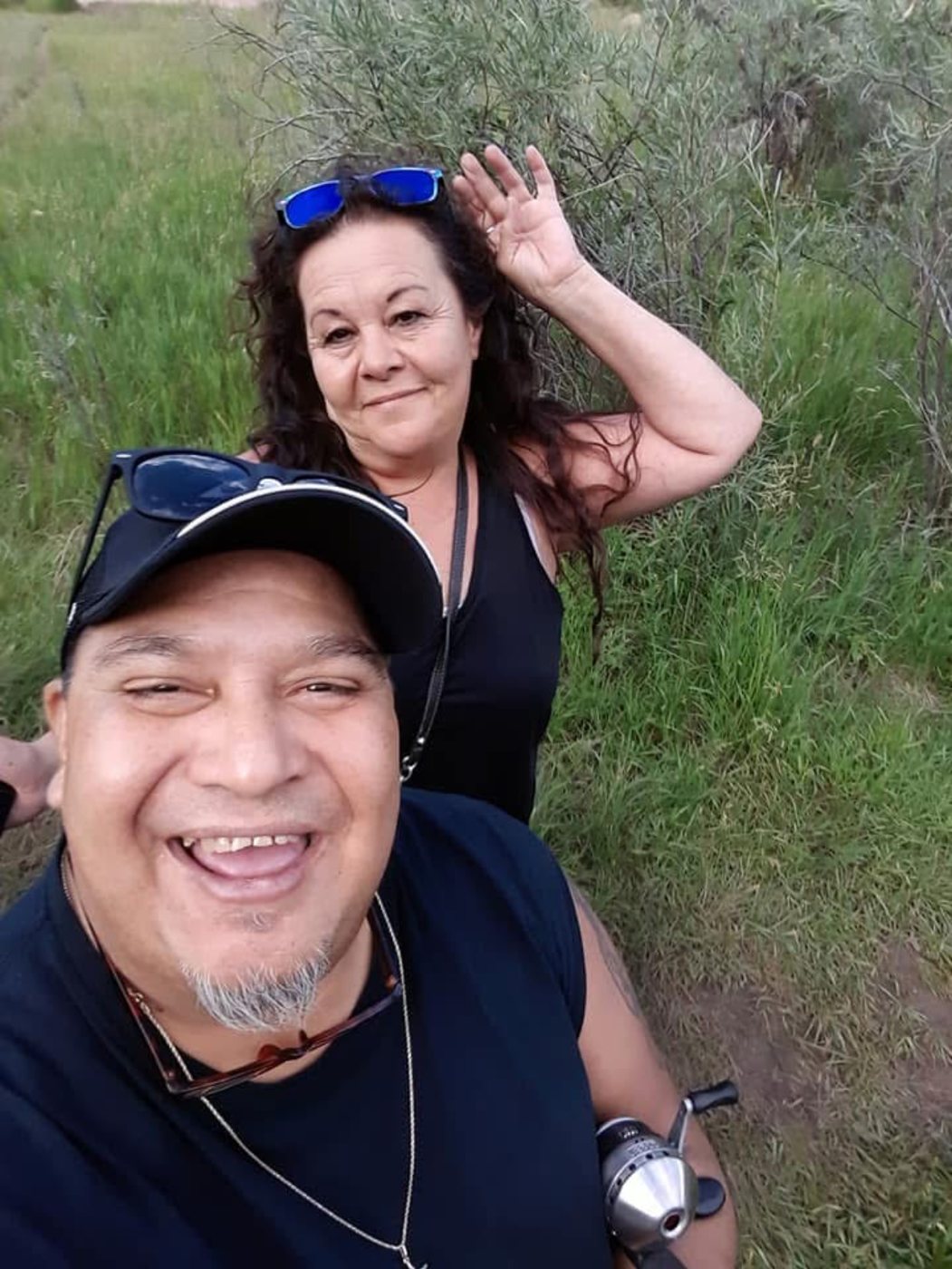 Out fishing with Debbie